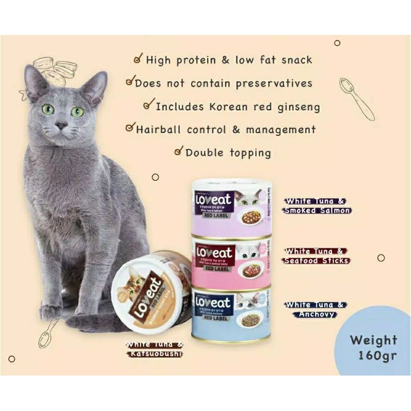Makanan Kucing Sajo Loveat Red Label - Loveat Cat Food 160gr