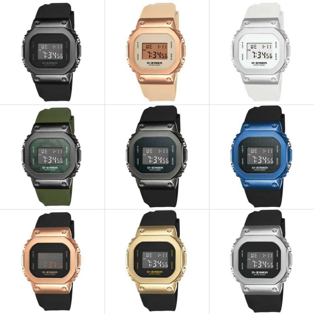 D-ZINER DZ8300 Jam Tangan Digital Original Rubber Strap