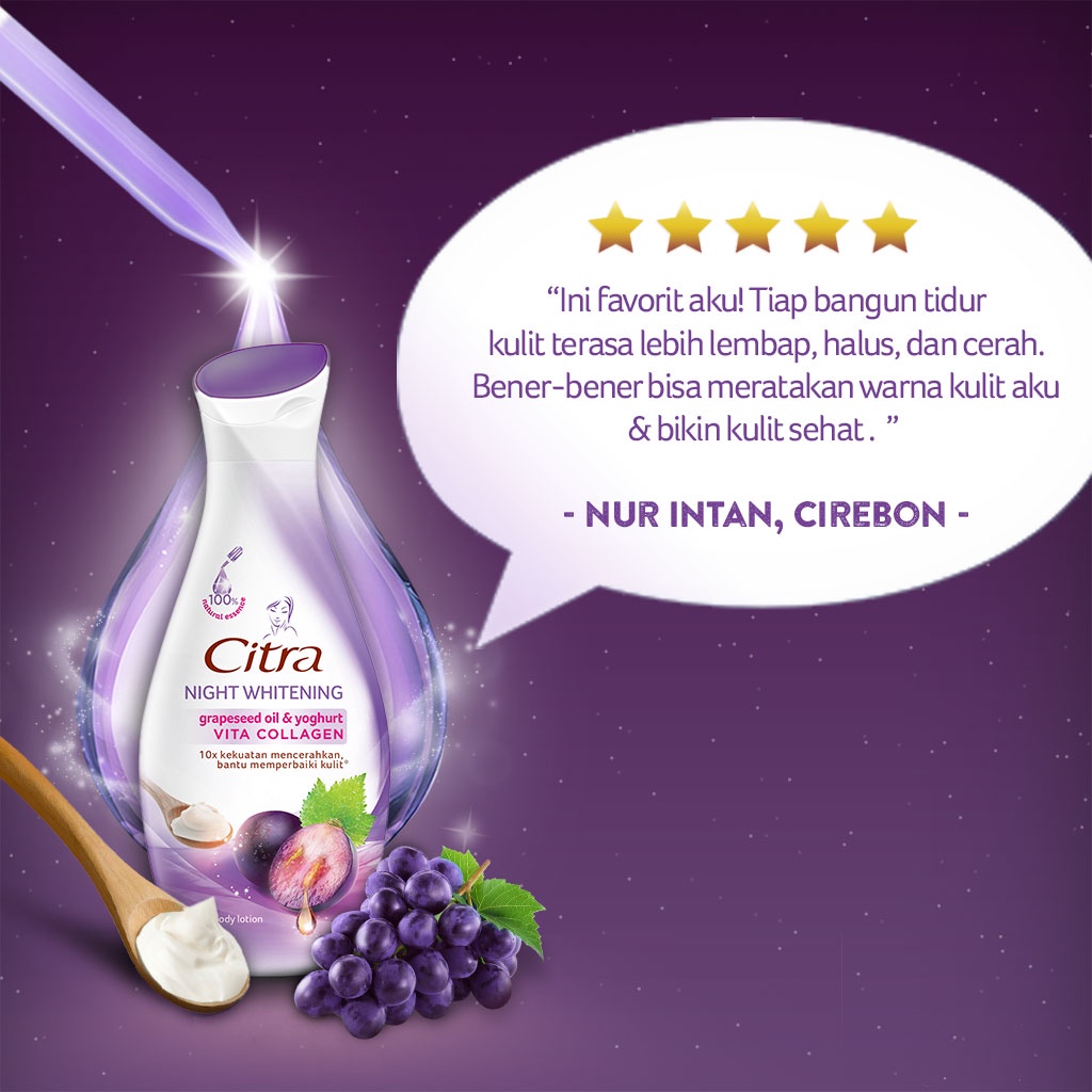 Citra Night Collagen Glow Hand &amp; Body Lotion 210ml