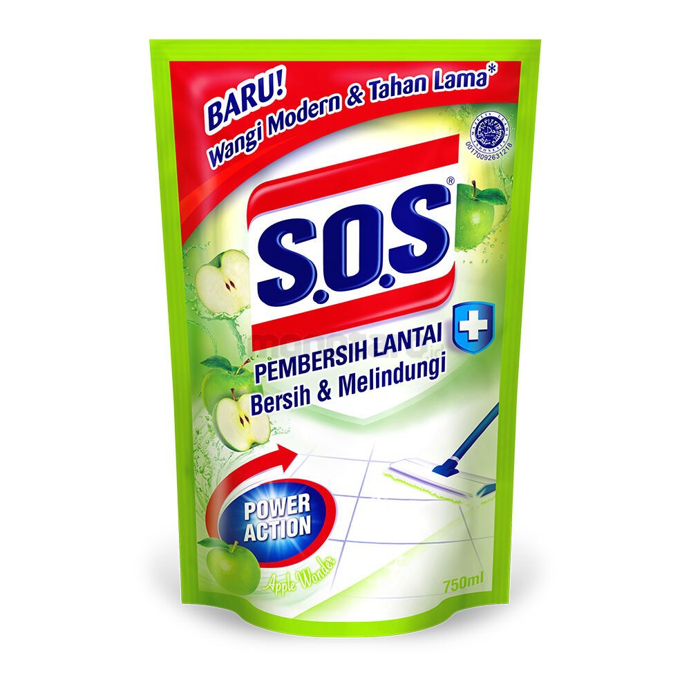 Floor cleaner Anti Bacterial Pembersih lantai SOS 750 ml refill pouch