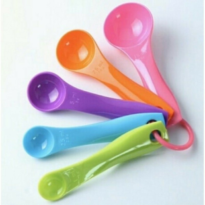 ELmart Sendok Takar Set 5 in 1 Warna Warni Measuring Spoon Kue Bumbu