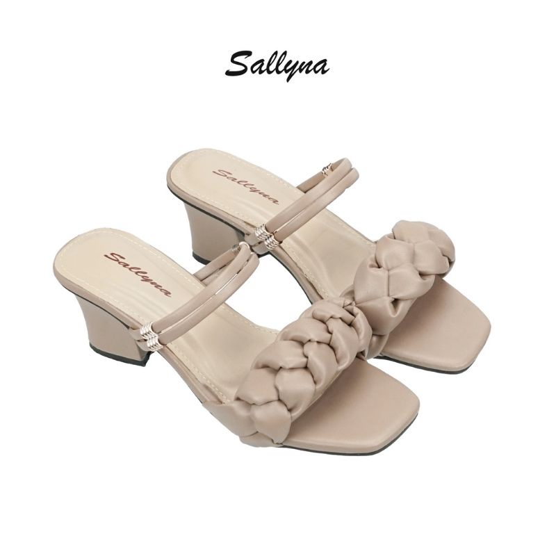 Sandal Wanita Heels Chunky Model Kepang dan Tali (EMLY)