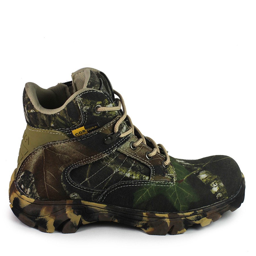 FLASH SALLE !! SEPATU SAFETY BOOTS PRIA UJUNG BESI DLT CAMO PENDEK SEPATU TRACKING TACTICAL HIKING