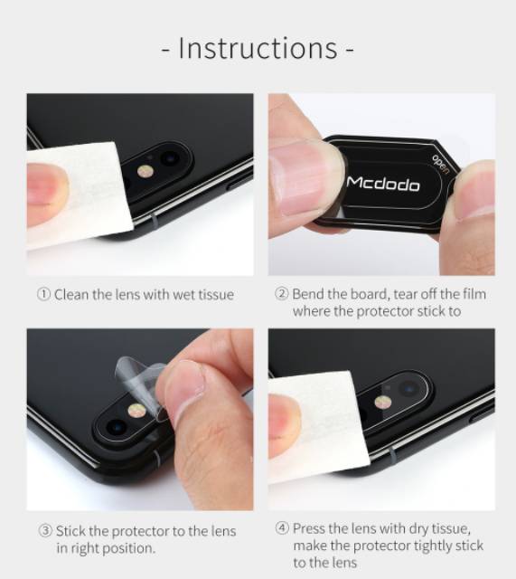 Mcdodo tempered glass lens untuk camera iphone x