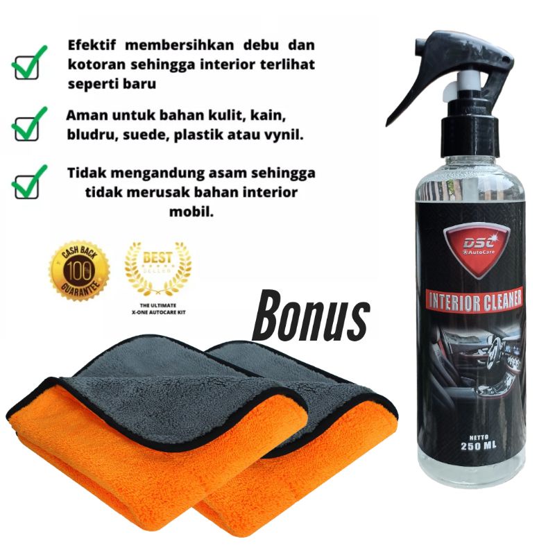 Pembersih  jok kukit jok bludru jok kain/plafon dasbor mobil /pembersih interior mobil