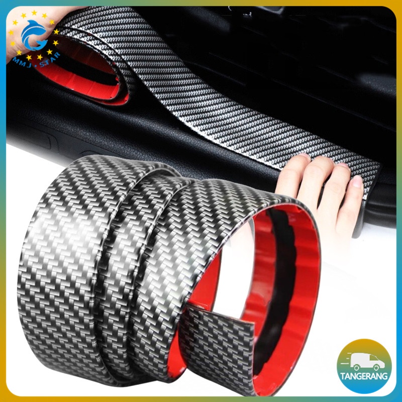 【Carbon Fiber】Sticker Sill Plate Pintu Mobil/Sticker Pelindung Pintu Mobil/Sill Plate Stiker Pelindung Seal Plate