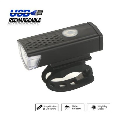 Lampu DEPAN Sepeda Rechargeable Waterproof - Lampu Sepeda Led Putih