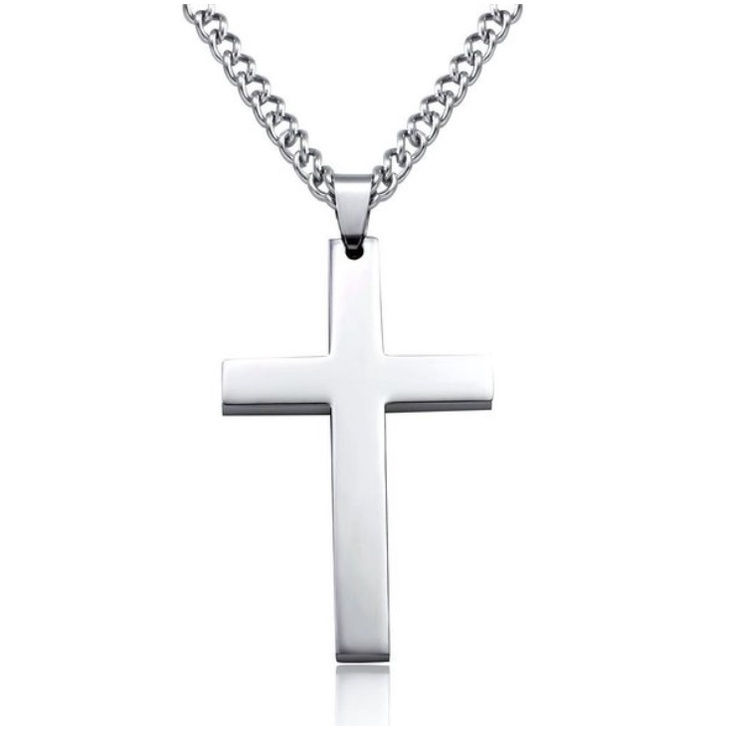 Simple Single Cross Necklace Pendant Jewelry Christian Necklace