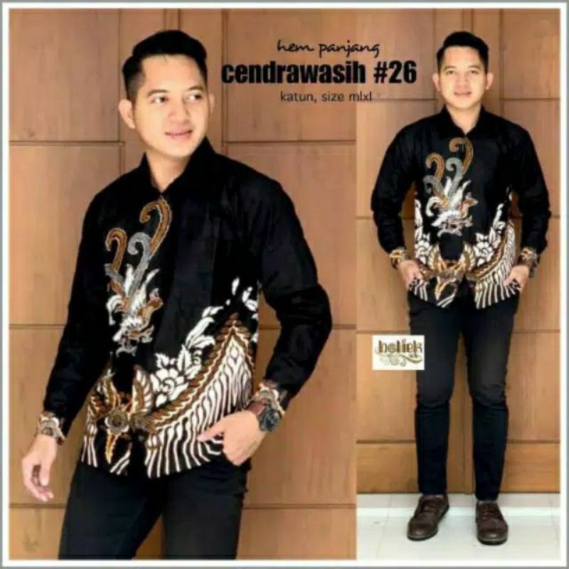 Kemeja Batik Lengan Panjang Size M L Xl Xxl Xxxl