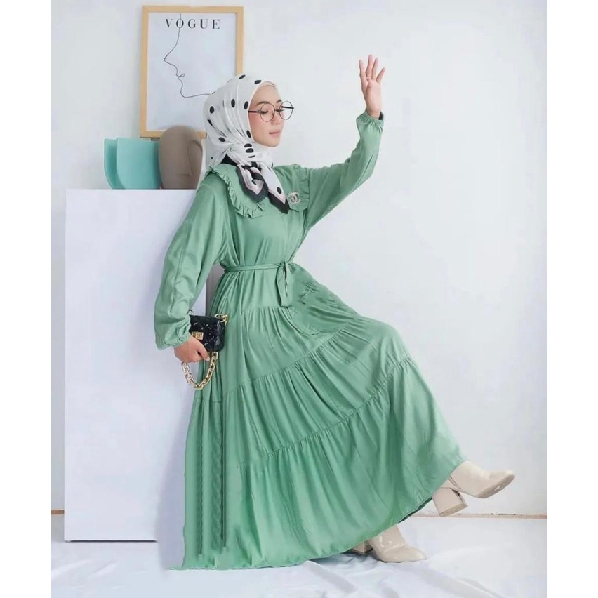 BUY 1 GET 1 | BAHAN SHAKILA PREMIUM - BONA MIDI DRESS JUMBO - SIZE 5L XXXL XXL XL L M S R_PROJECT