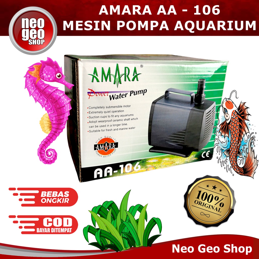 AMARA AA106 AA 106 Mesin Pompa Air Celup Pompa Kolam Aquarium