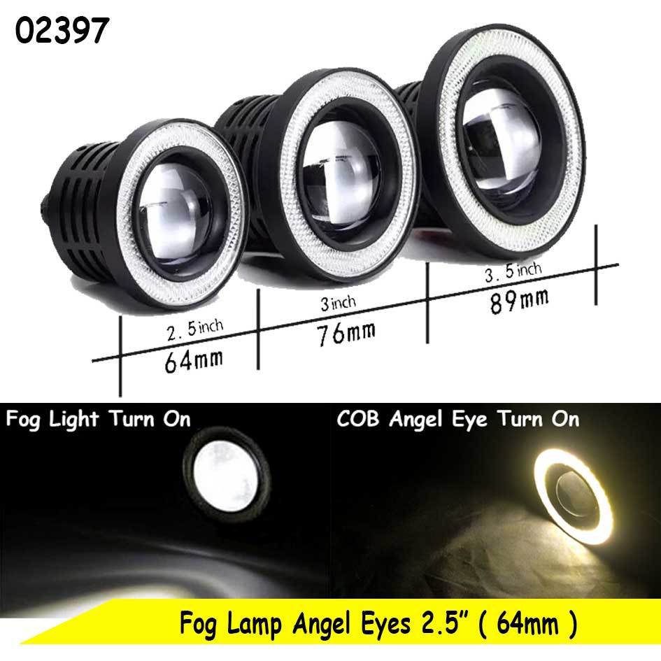 Fog Light Lamp Angel Eyes Ring Kuning - Lampu Fog Lamp - Lampu Kabut - LED Projector