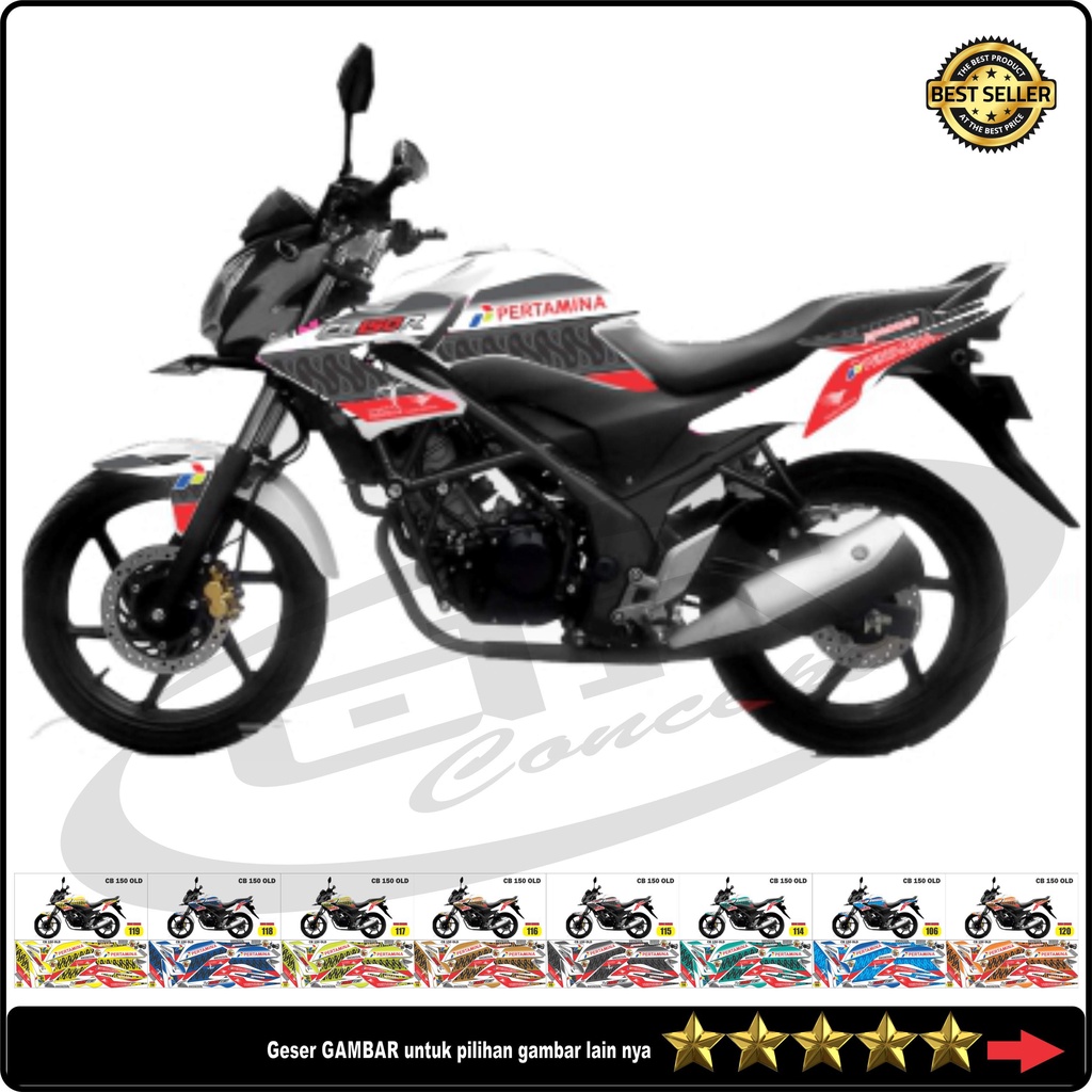 Stiker Striping CB 150 R Old lama Variasi 2 Pertamina Mandalika Sticker Motor Decal Desain Motip Lis