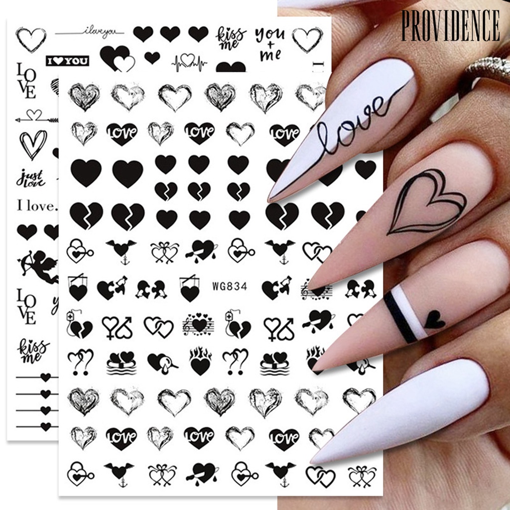 Providence Stiker Nail Art Efek 3d Ultra Tipis Tema Valentine Untuk Wanita