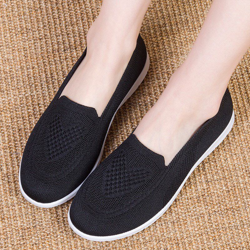 Permata  Sepatu Slip On Flyknit Wanita Import WSLA10 Premium Quality