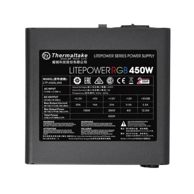 Power Supply Thermaltake LITEPOWER RGB 450W - LITE POWER SERIES 450 WATT