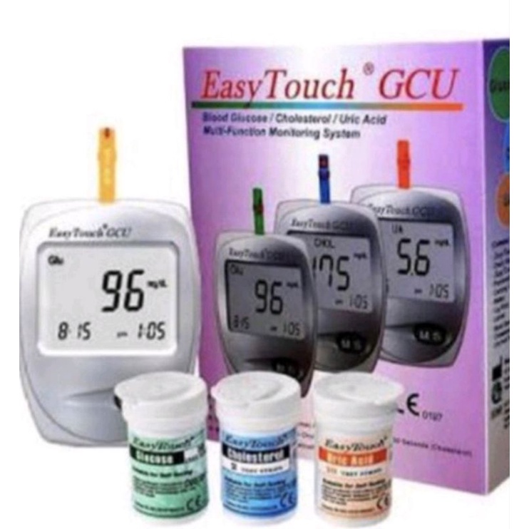 Easy Touch GCU / Alat Cek Darah 3in1 - Cek Gula Darah Kolesterol Asam Urat