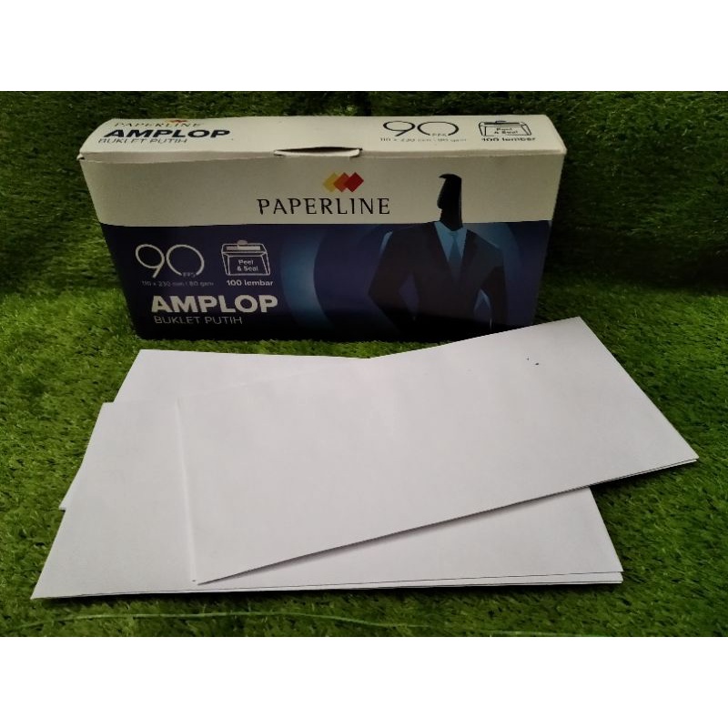 

isi 100 lembar amplop paperline 11x23 cm/ppl amplop 90/amplop putih polos, besar/paperline 90