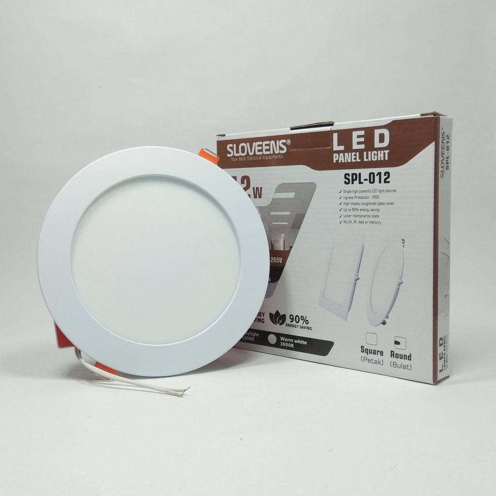 Sloveens Panel LED / LED Downlight Inbow 12 Watt - Cahaya Putih &amp; Warm White