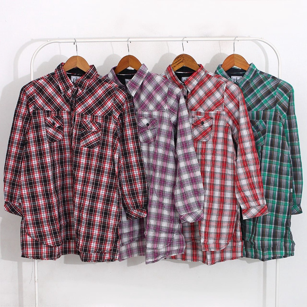 Atasan Kemeja Wanita / Motif Kotak / Kemeja JSA