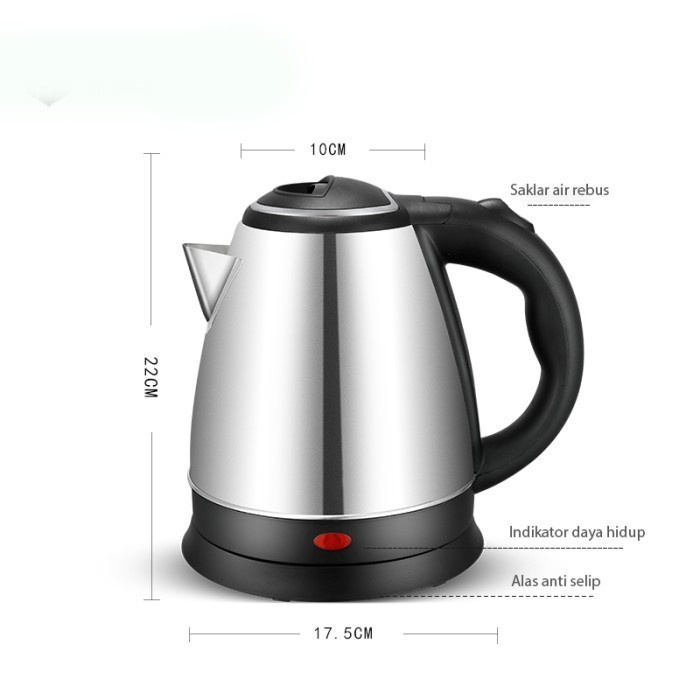 Idealife IL110  Teko Kettel Listrik  Stainless 1.8 L