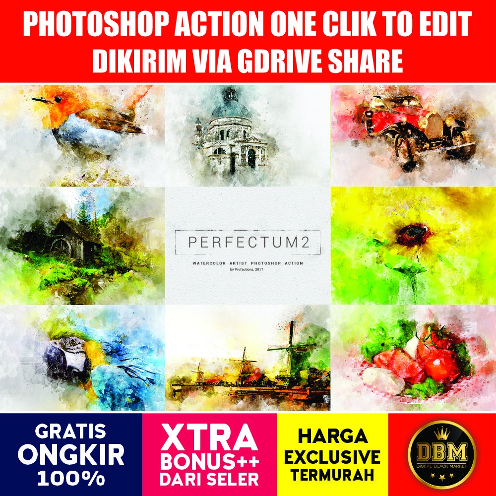 Watercolor Artist - Perfectum 2 - Photoshop Action