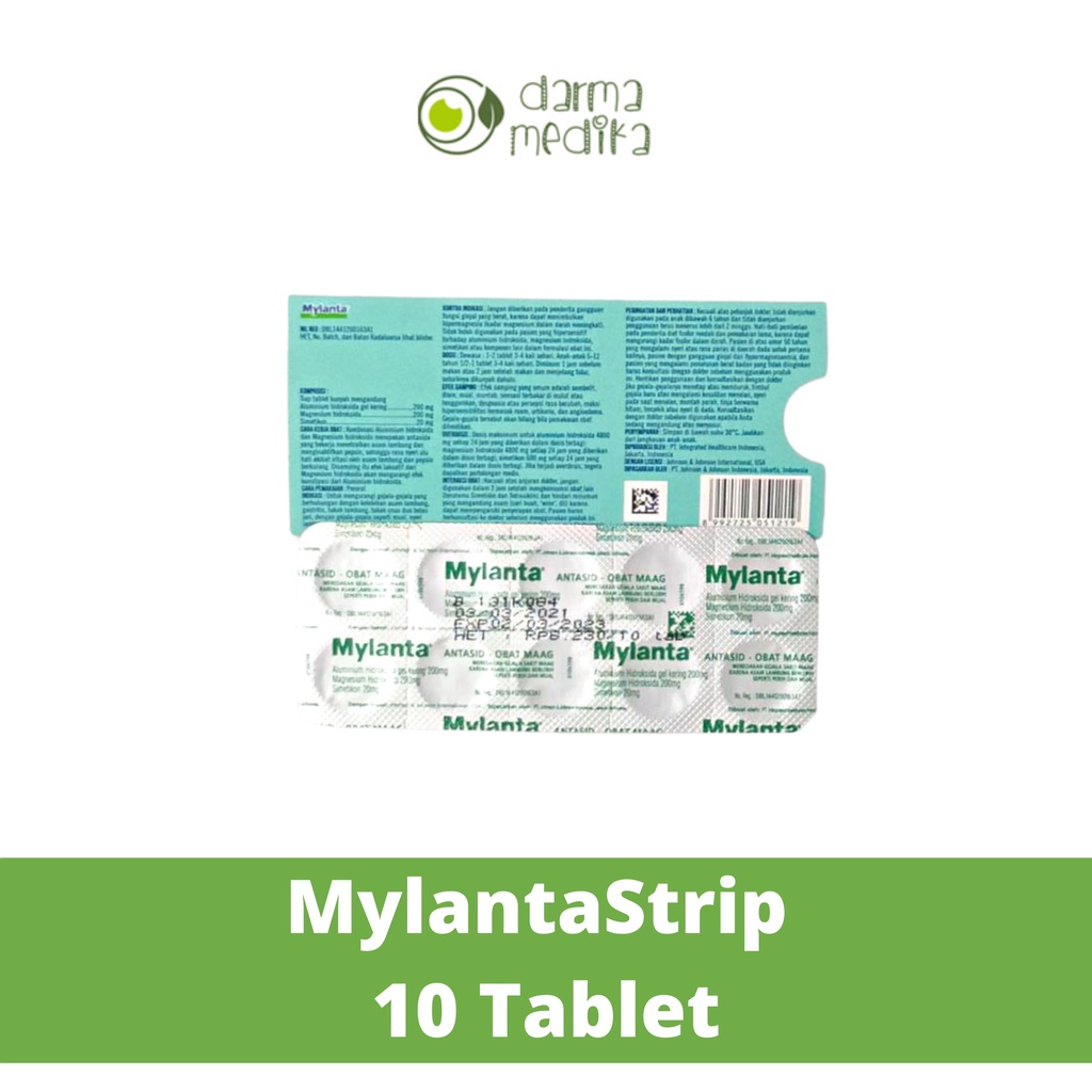 Mylanta Tablet Obat Sakit Maag per strip