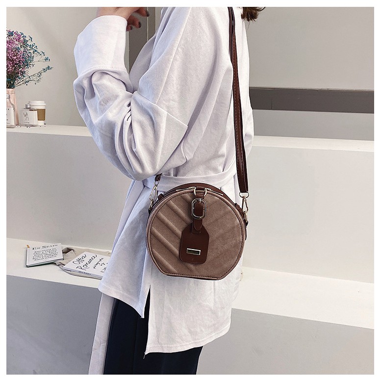 TM-63 tas selempang wanita mini shoulder daun leaf bag leather kulit import korea jepang