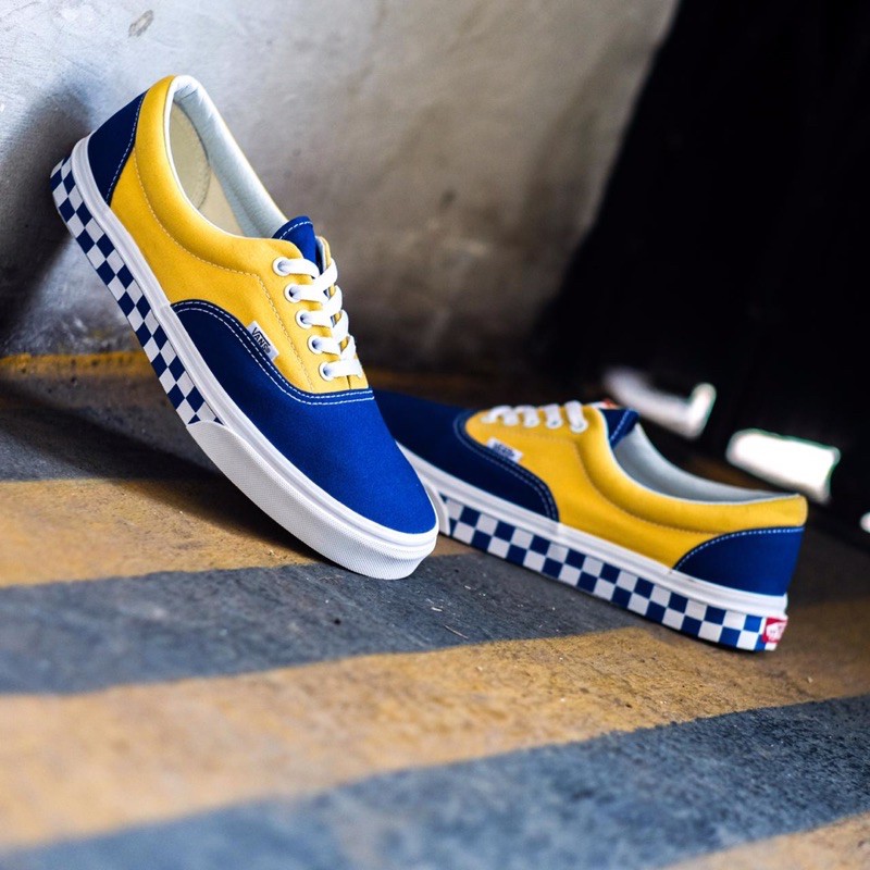 light blue and yellow vans