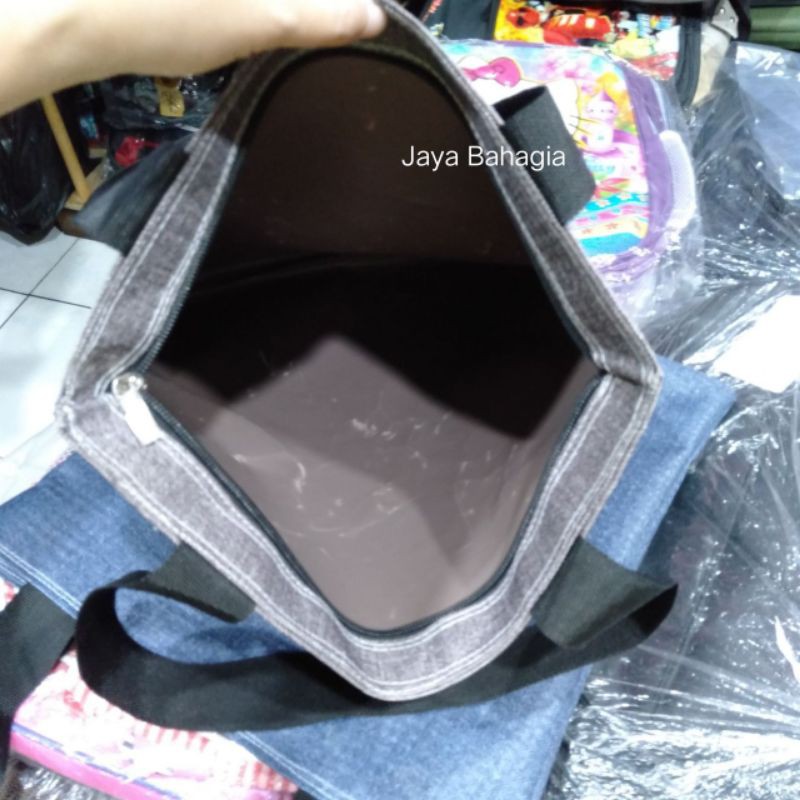 Tote Bag Denim Toscano Murah Ada Resleting