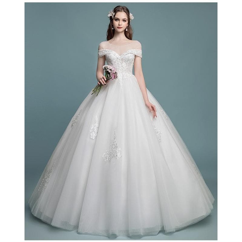 Gaun Pengantin 0450418 Putih Sabrina Wedding Gown