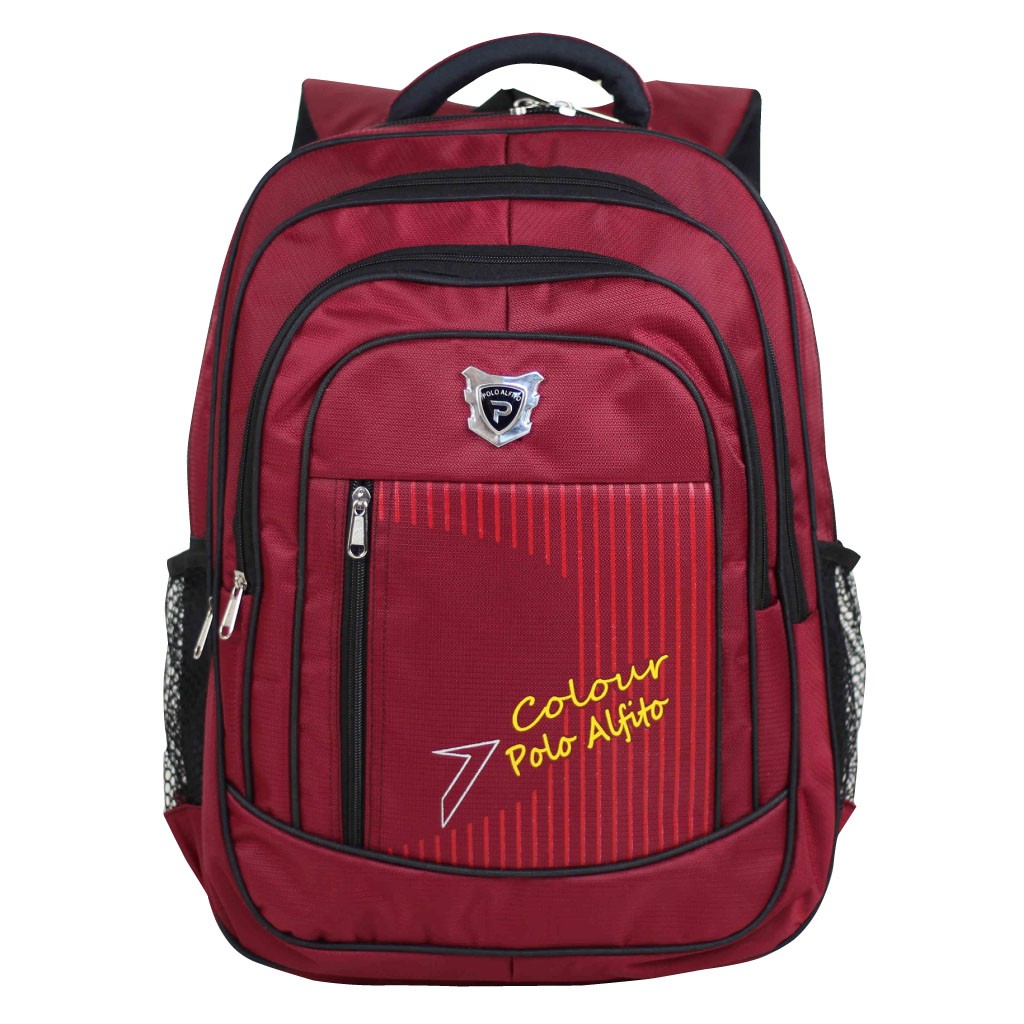 Tas Ransel Murah Alfito Colour Sekolah SMP SMA Kuliah Kerja Backpack Laptop Fashionable Tebal Kuat