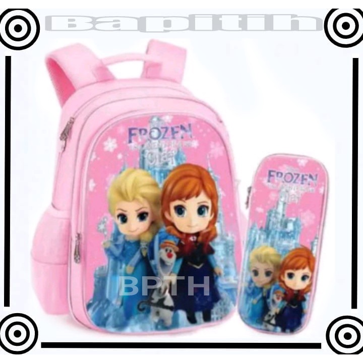 BPT/ Tas Ransel FROZEN Sekolah Anak SD / TK / PG Backpack karakter Cewek Girls - M0168