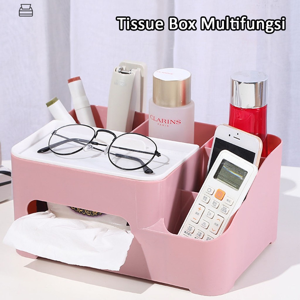 Kotak Tisu Serbaguna | Tissue Box |  Kotak Penyimpanan | Smartphone Holder |Tissue Box Multifungsi