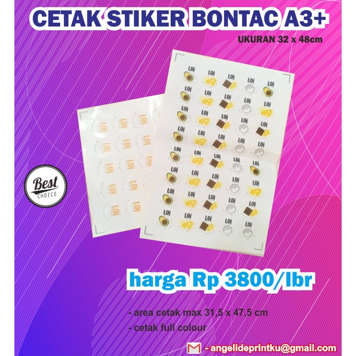 

stiker bontak / chromo A3