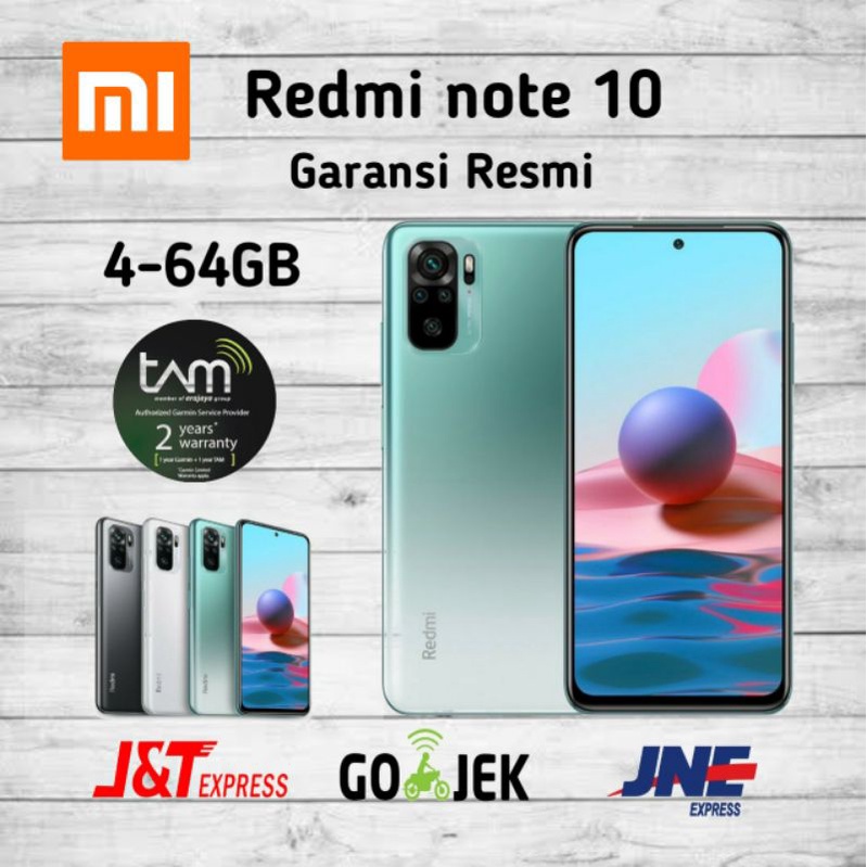 Redmi note 10 4/64 Garansi Resmi tam | Shopee Indonesia