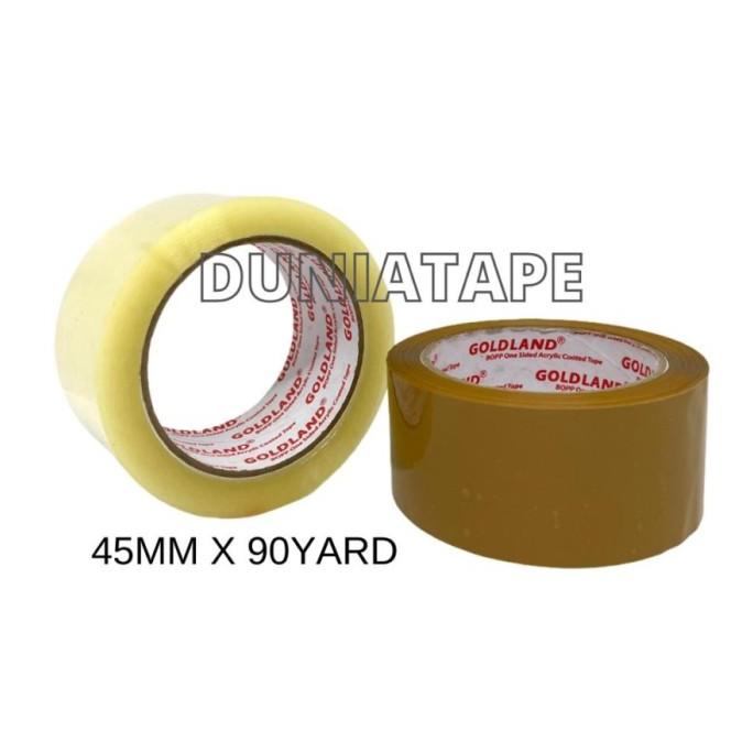 

Lakban Bening Coklat 45mm x 90 Yard Goldland - SS