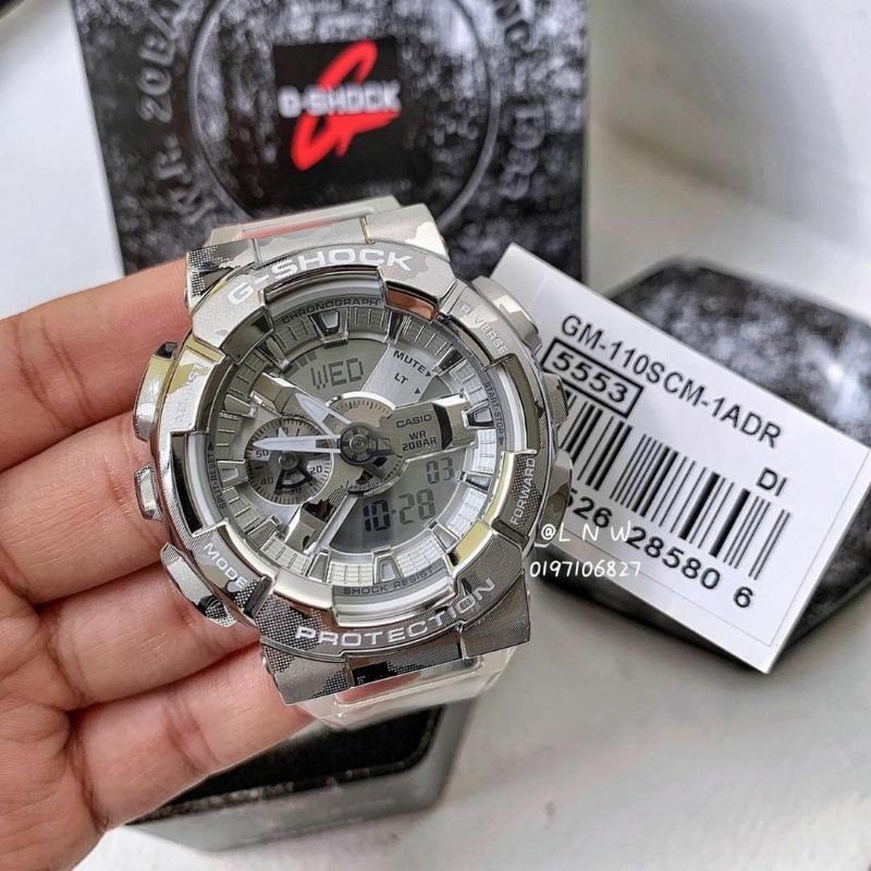Jam Tangan Pria Merk G Shock Type Gm 110SCM Original Bm Free Box Set
