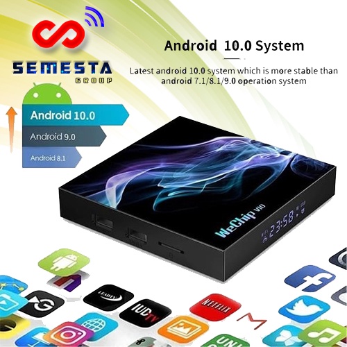 TV BOX ANDROID WECHIP V10 RAM 4GB STORAGE 32GB 6K 10.0