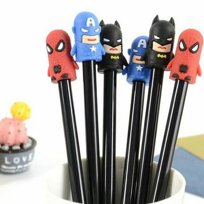 

Sale Pen Karakter Murah Black Super Hero / Pen Gel Lucu / Pen Murah Terbaik