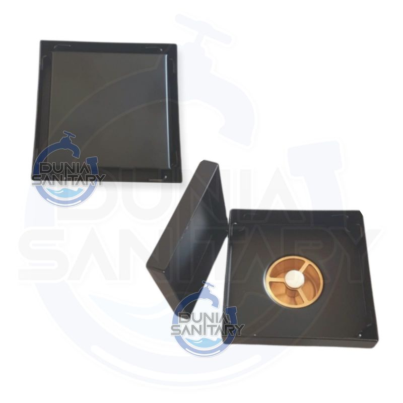 Smart Floor Drain Stainless SUS 304 Black Hitam saringan Got Anti banjir dan serangga T92 Tile insert keramik