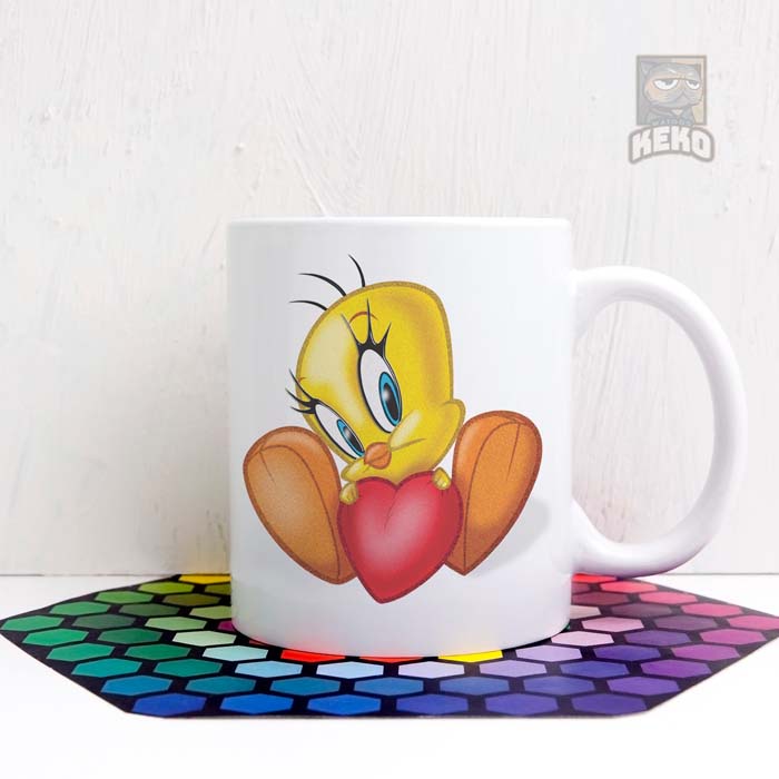 Mug Keramik Tweety Holding Heart