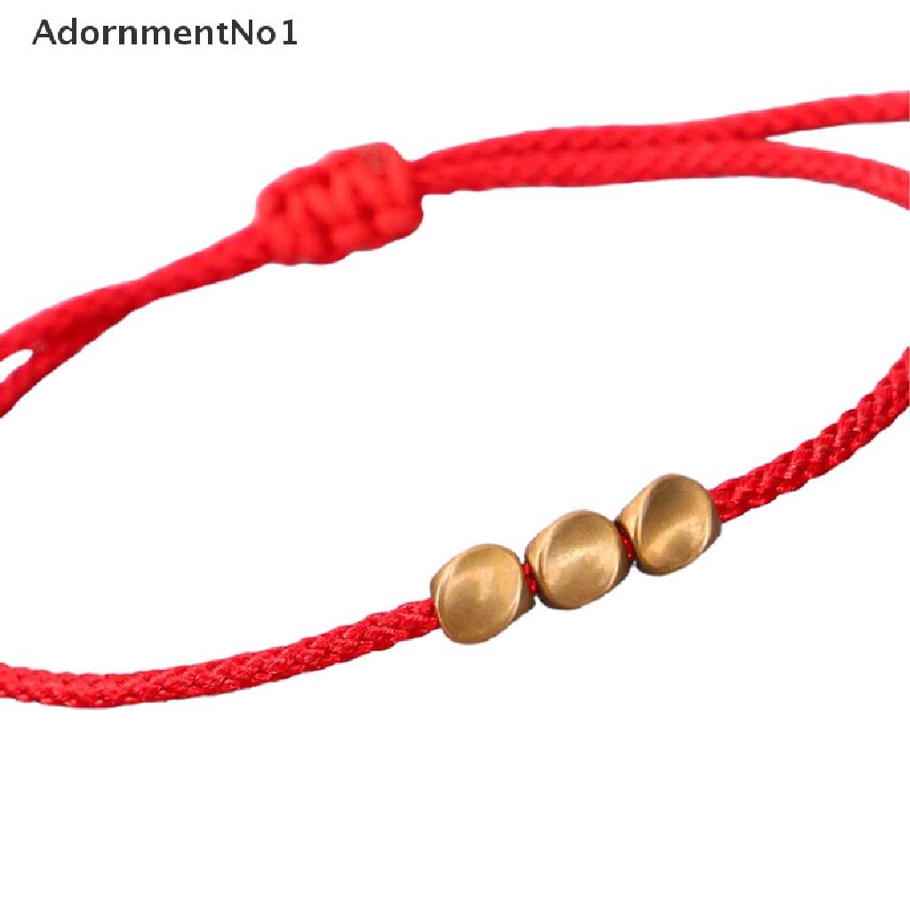 (AdornmentNo1) Gelang Tangan Tali Kepang Gaya Tibet Aksen Manik-Manik Tembaga Untuk Pasangan / Pria / Wanita