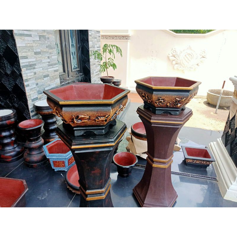 Pot bonsai relief semi cascade