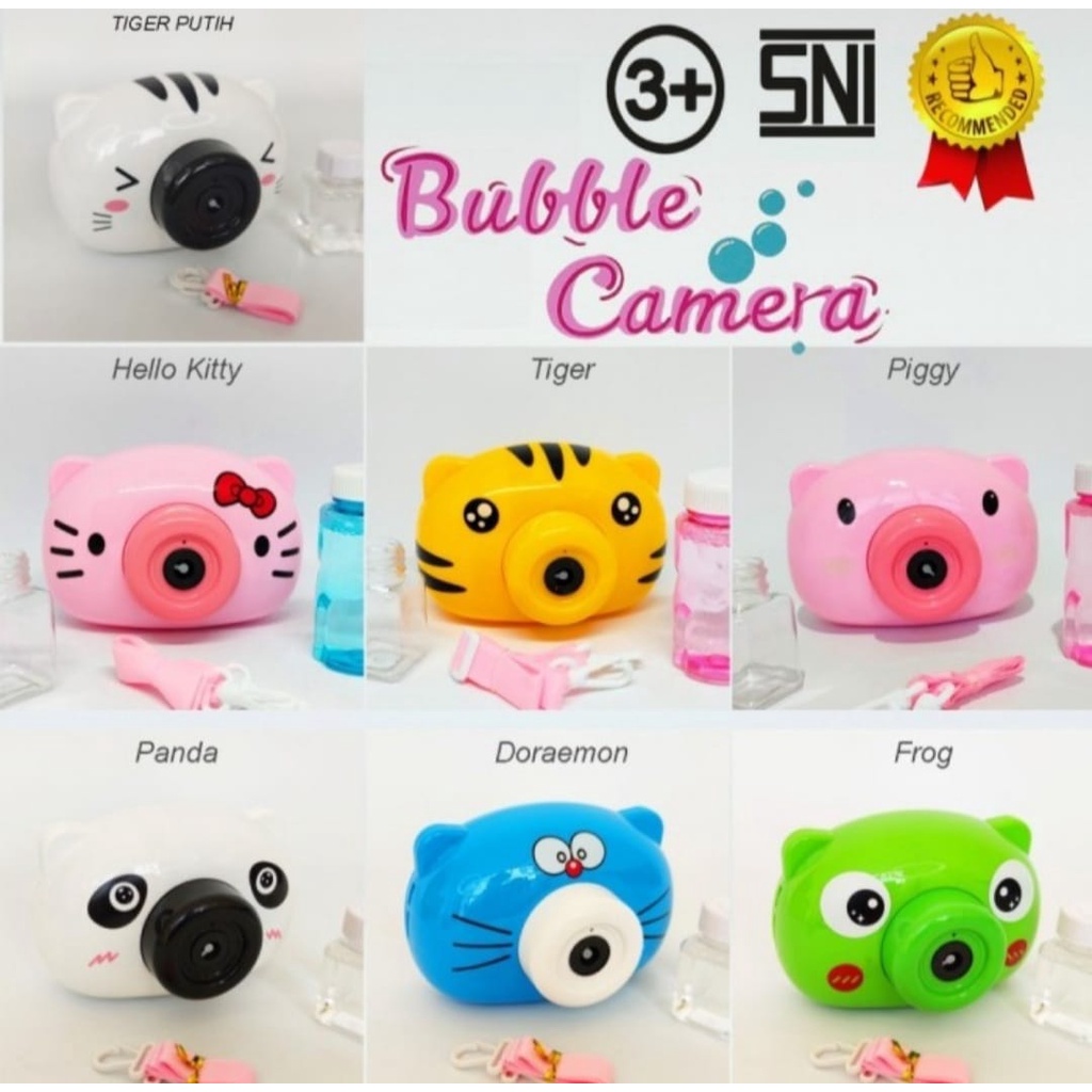 Mainan Anak Gelembung Busa Bubble Camera Karakter Electric