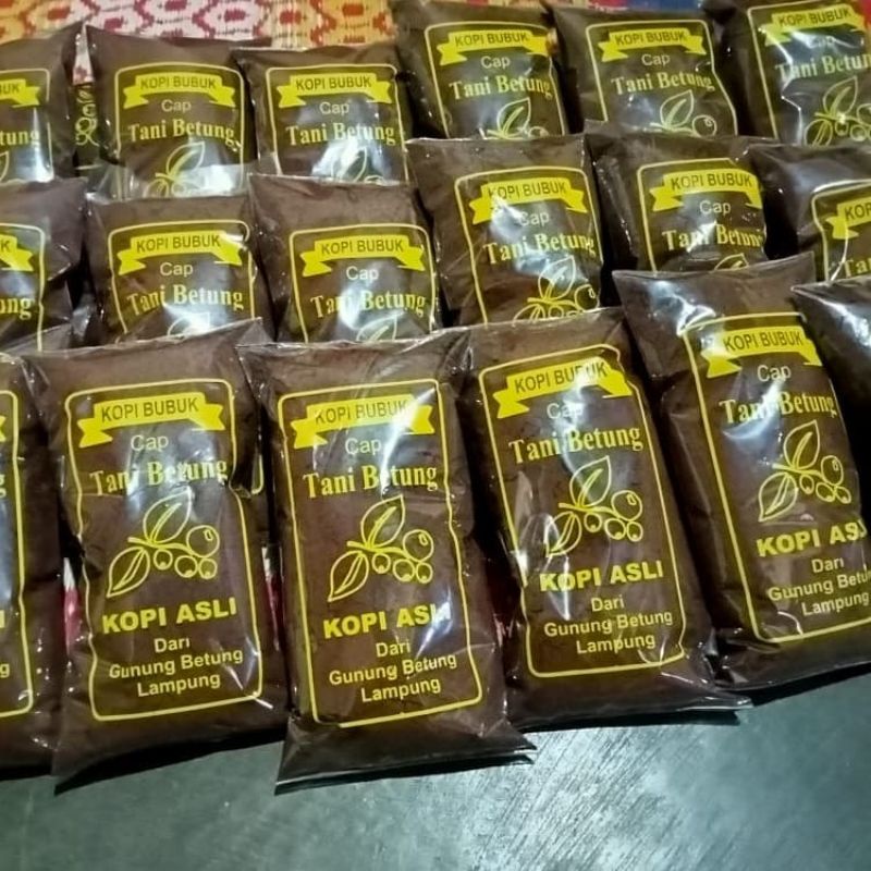 Kopi Robusta Bubuk Cap Tani Betung (TB) 180 gr Kopi Asli Dari Gunung Betung Lampung Grosir
