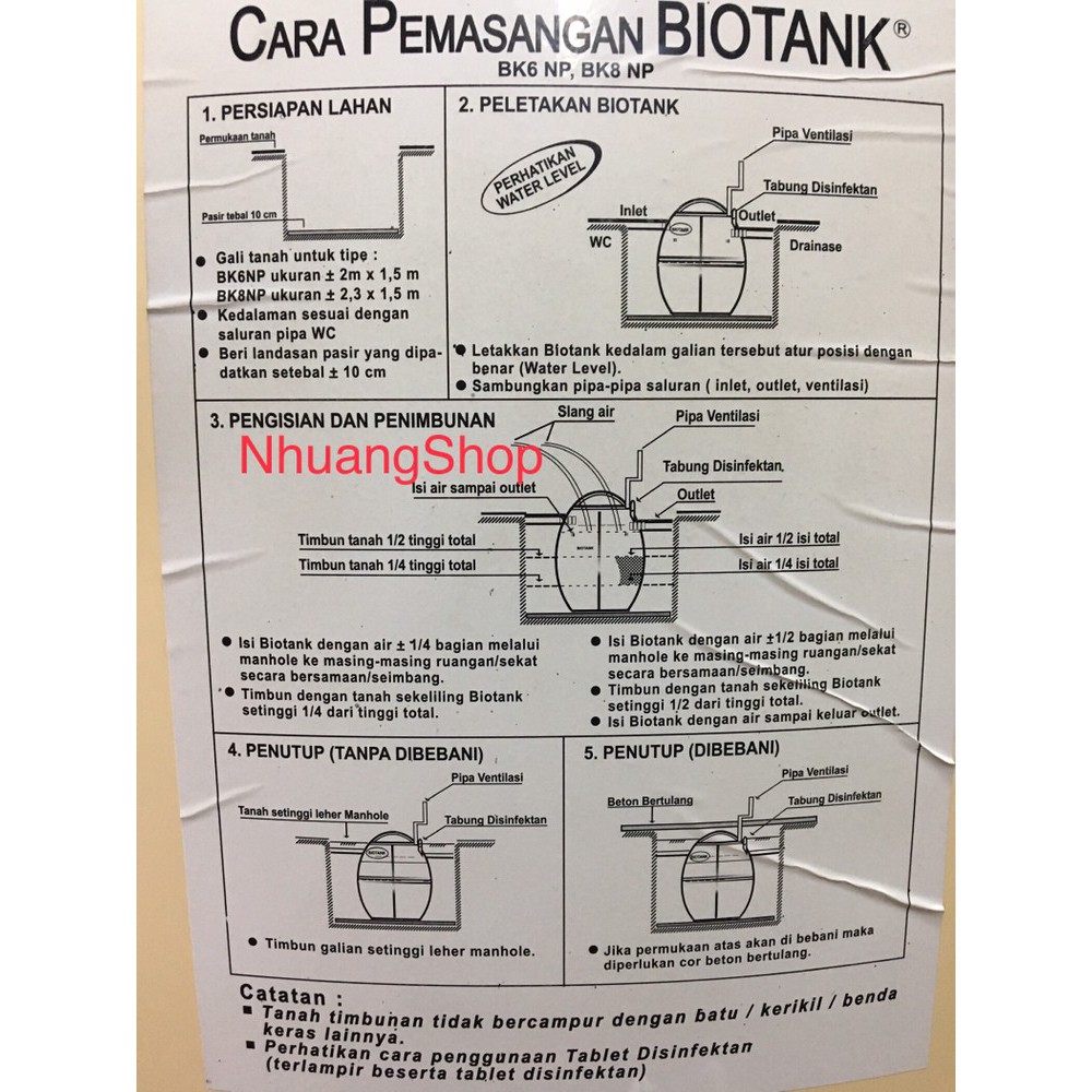 Biotank type BK-06 septictank ( 1400liter) septik tangki tandon