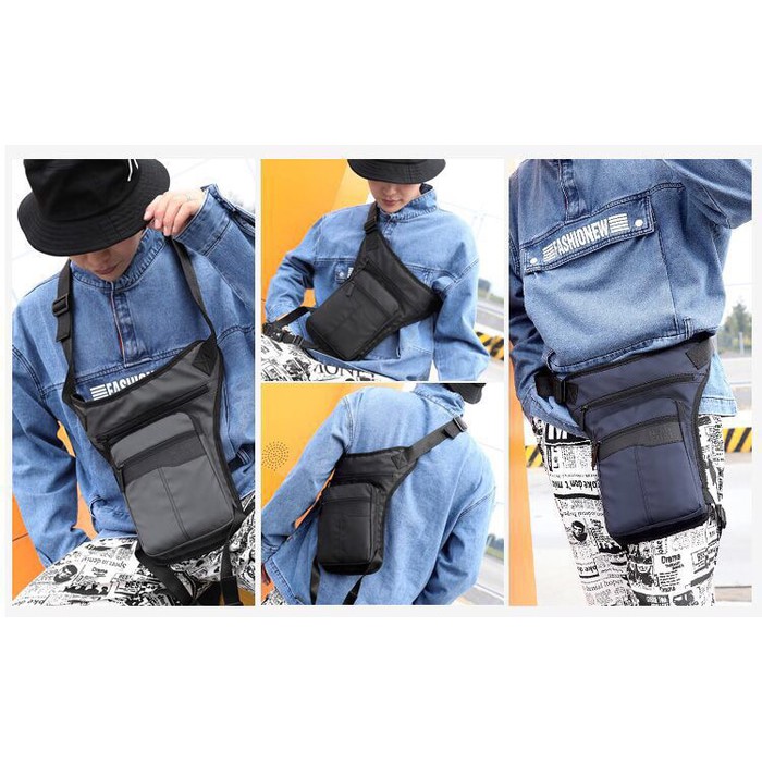 Tas Selempang Paha Tas Pria Biker Pinggang Waterproof 327