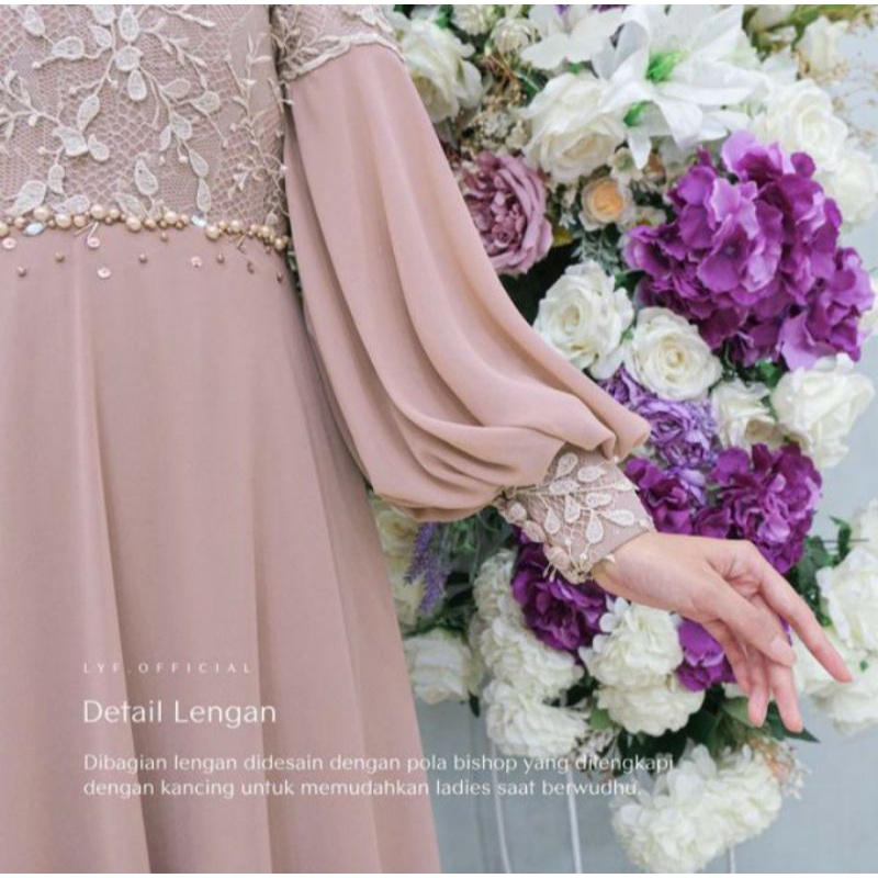 gaun pesta muslimah - gaun kondangan - gaun lamaran - emely dress