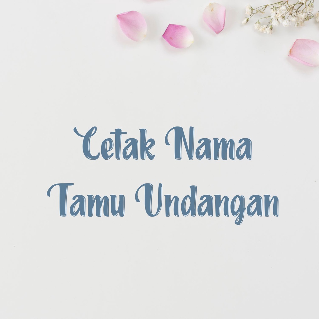 Cetak nama tamu undangan pernikahan
